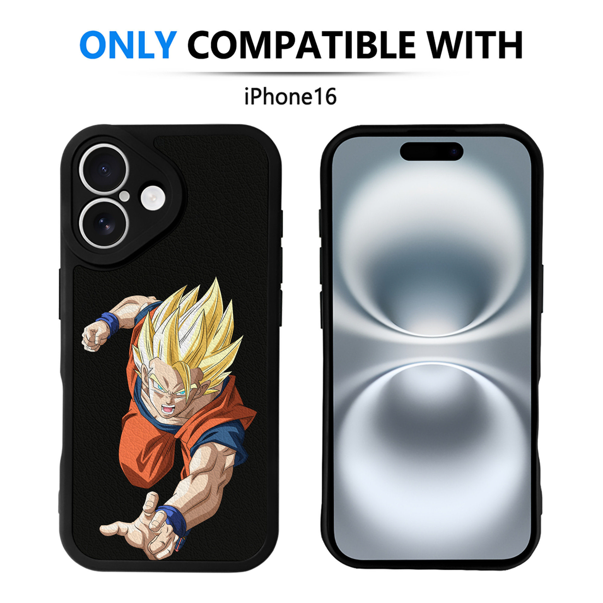 （画像用） ドラゴンボール 孫 悟飯（そんごはん）DRAGON BALL Son Gohan 【iPhone 16シリーズ対応】シリコンスマホケース（レザー調） 材質：シリコン